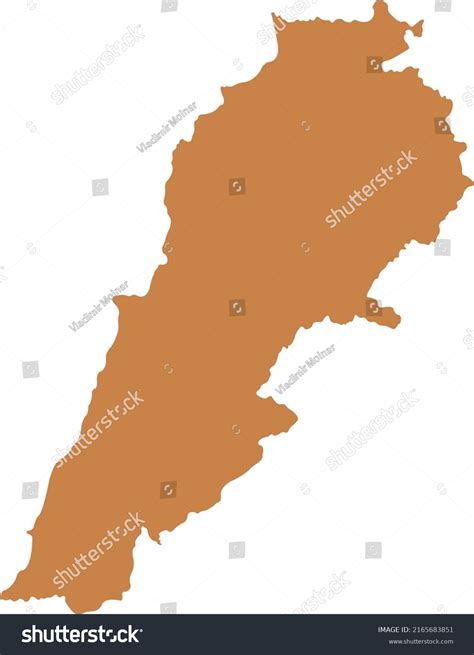 Vector Illustration Lebanon Map Stock Vector (Royalty Free) 2165683851 ...