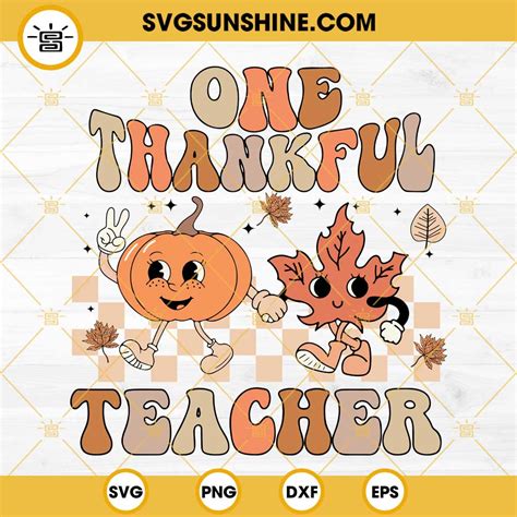 Thankful Teacher Svg Turkey Thanksgiving Rainbow Fall Svg Teacher