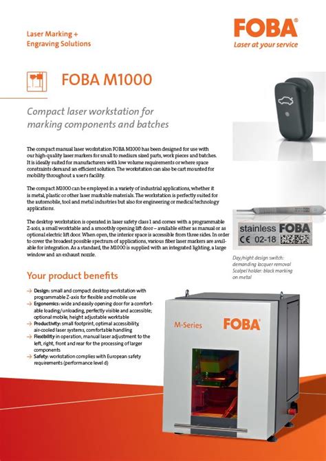 Foba M1000 Laser Marking Station