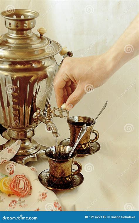 Tea Drinking With Samovar In Russian Stock Image Image Of Harvest