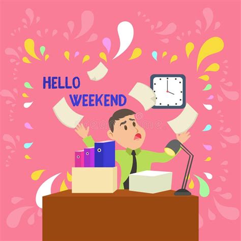 Criture De Mot Texte Hello Weekend Concept D Entreprise Pour Getaway