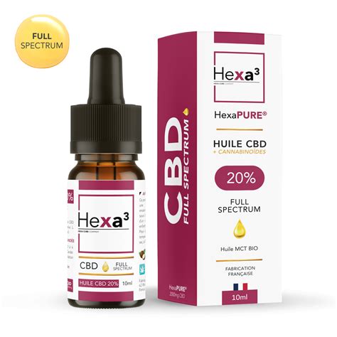 Huile CBD 20 Full Spectrum MCT Bio 10ml HexaPURE