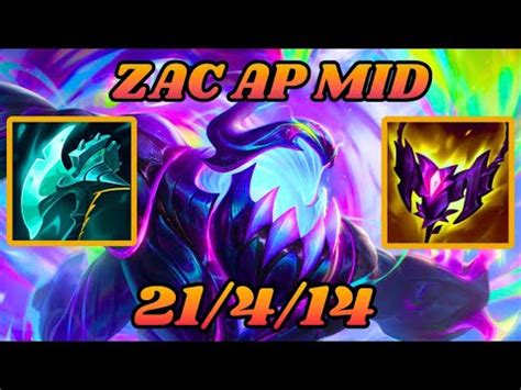 Zac Ap Mid Muito Broken League Of Legends Youtube