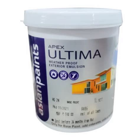 Asian Paint Apex Ultima Exterior Emulsion 1 Ltr At Rs 356 Litre In Chennai