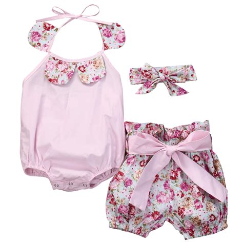 Roupas da menina do bebê verão 2016 bebê menina 3 peças ternos bodysuit