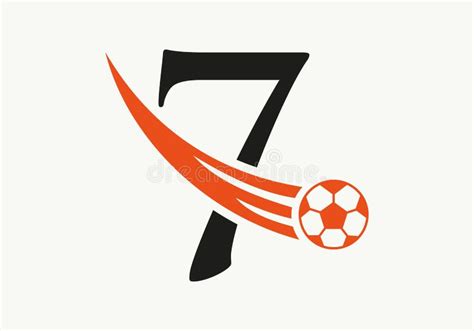 Letter 7 Soccer Football Logo Soccer Club Symbol Concept Of Football