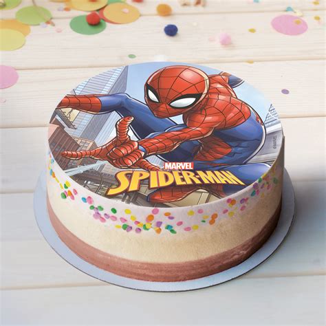 SPIDERMAN Jadalny dekoracyjny OPŁATEK NA TORT 20 cm Spiderman IMPREZY