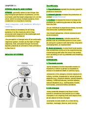 Itp Chap Stress Health And Coping Reviewer Pdf Chapter The Hpa