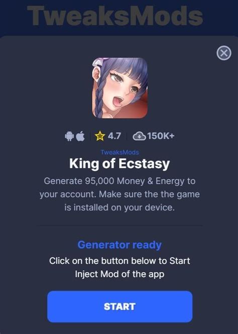 King Of Ecstasy Mod 95K Money Energy Codes Vip IOS And Android 2023