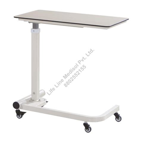 Epoxy Powder Coated Mild Steel Over Bed Table For Hospital Feature