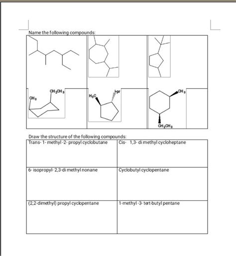 SOLVED Name The Following Compounds CH4 H2O C6H12O6 Draw The