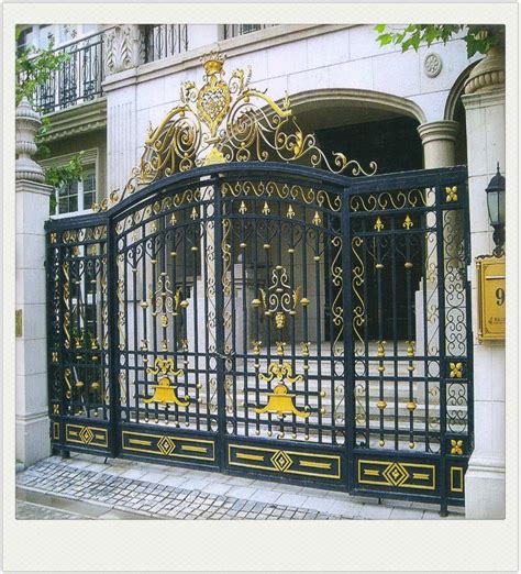 Villa Entrance Swing Iron Gates Main Wrought Iron Gate China