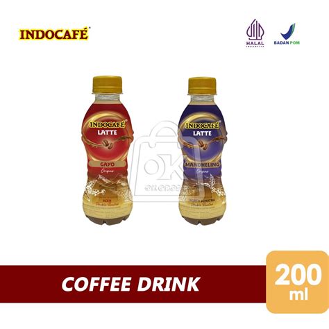 Jual Kopi Indocafe Latte Gayo Mandheling Kopi Siap Minum Botol 200ml