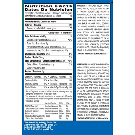 Pop Tart Nutrition Facts Brown Sugar | Blog Dandk