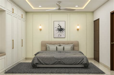 Spacious Bedroom Design With Wall Mounted Lamps Livspace