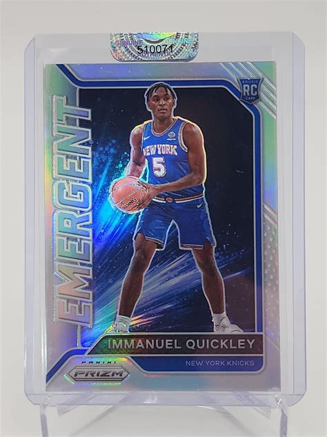 2020 21 Panini Prizm Emergent 8 Immanuel Quickley RC SILVER HOLO EBay