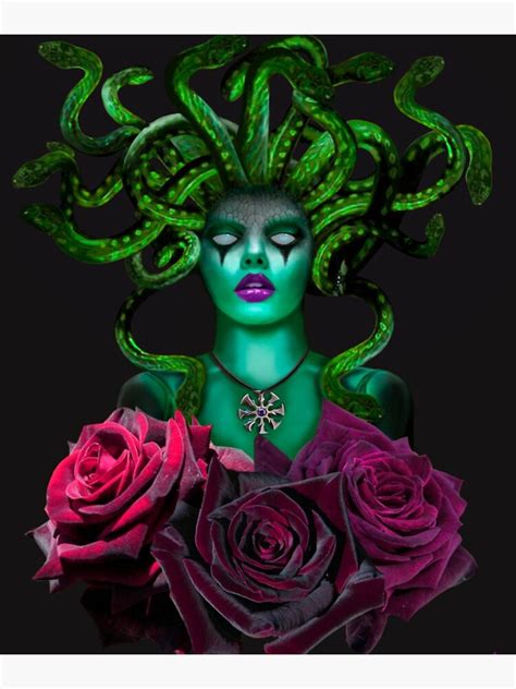 Lámina Fotográfica Camisetas Gráficas De La Mitología Griega De Medusa De Mrwane Redbubble