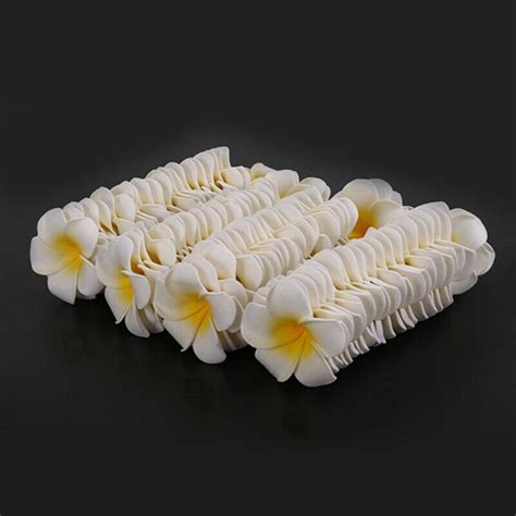 Pcs White Foam Hawaiian Frangipani Artificial Plumeria Flower Petals