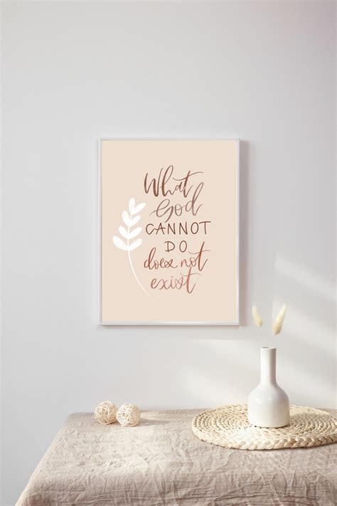 What God Cannot Do Does Not Exist Print Christian Digital Art Print Etsy