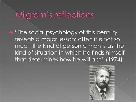 Studies into Obedience - Milgram