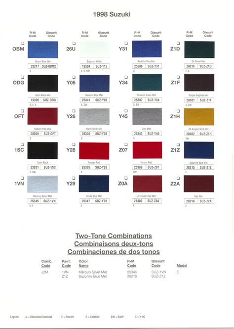 Suzuki Motorcycle Paint Color Codes Infoupdate Org