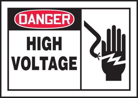 High Voltage Hand Injury Graphic Osha Danger Safety Label Lelc