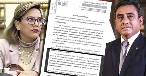 Presentan moción de censura contra Digna Calle por reunirse con el