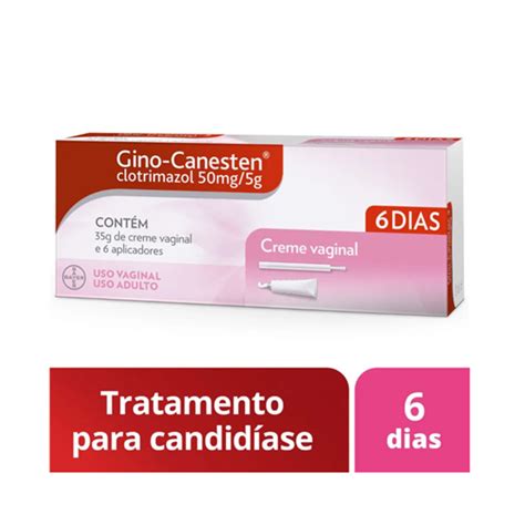 Gino Canesten Creme Vaginal 10mg G Caixa 1 Bisnaga 35g De