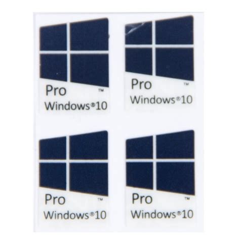 Naklejka Sticker Windows 10 PRO Silver 16 X 23 Mm ABCDEAL PL