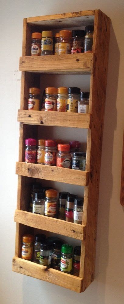 Wood Spice Rack Design Rustico Da Cucina Idee Per La Cucina Idee Di