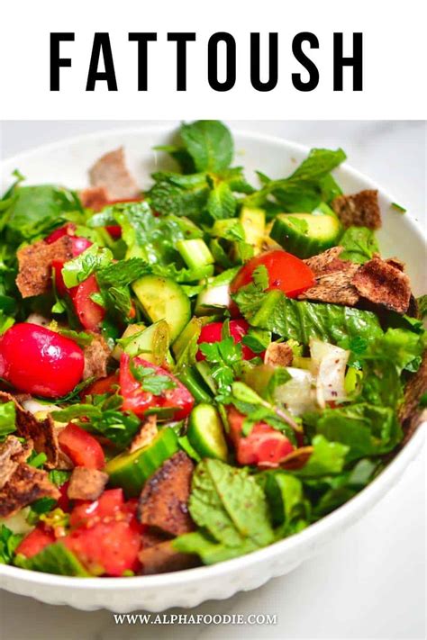 Authentic Fattoush Salad Alphafoodie