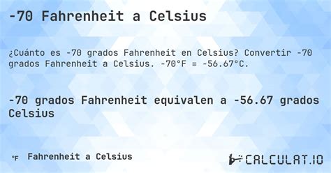 Fahrenheit 70 To Celsius - -70 Fahrenheit a Celsius - Calculatio