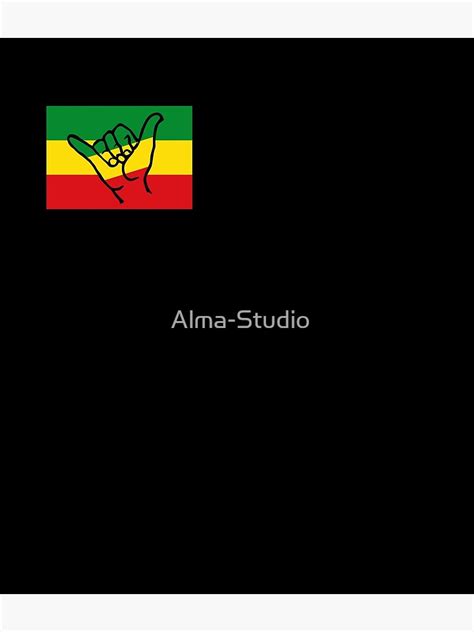 Shaka Hand With Reggae Flag Colors Backpack For Sale By Alma Studio