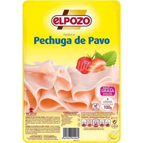 Elpozo Fiambre De Pechuga De Pavo Sin Gluten Baja En Grasa