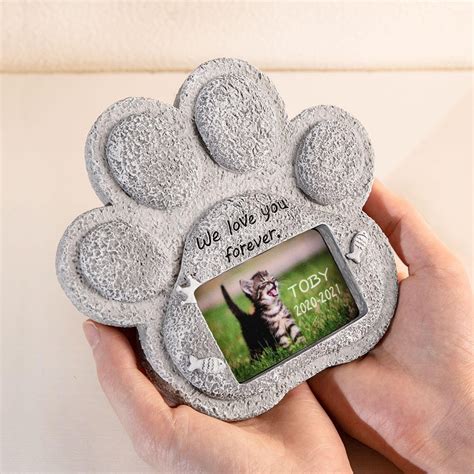 Custom Paw Print Pet Memorial Stone Resin Simulation Memorial Stone