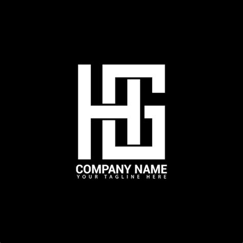 Logo D icône De Lettre Alphabétique Gh Ou Hg Vecteur Premium