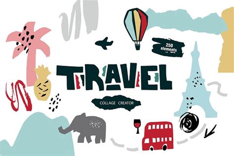 Travel collage creator | Pre-Designed Illustrator Graphics ~ Creative ...