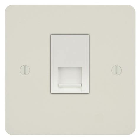 Focus Sb Ambassador Apw251w 1 Gang Slave Telephone Socket In Primed White With White Inserts Ukes