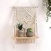 Decazone Macrame Indoor Wall Hanging Shelf Chic Decor Wood Floating