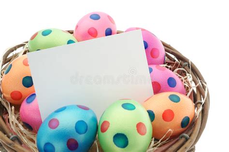 Easter Eggs with Easter Card Stock Image - Image of easter, blank: 29614883