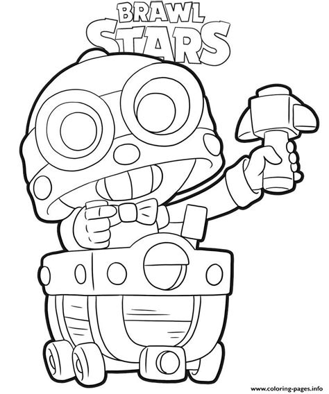 Brawl Stars Carl Coloring Page Printable