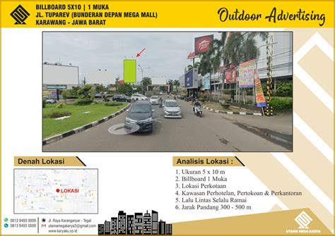 Sewa Titik Billboard Karawang Jl Tuparev Bunderan Depan Mega Mall