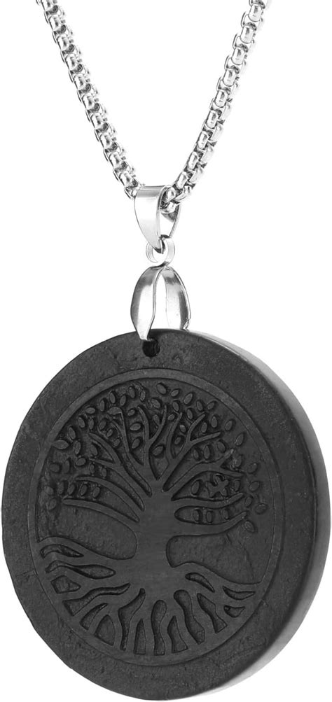 Amazon Szfmswe Shungite Necklace Tree Of Life Shungite Stone