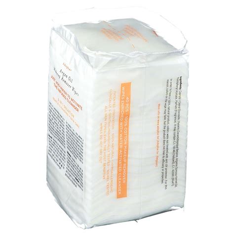 Adephar Make Up Remover Wipes Lingettes En Coton 2 En 1 Huile D Argan