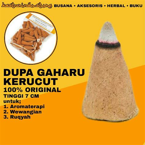 Jual Dupa Gaharu Oud Agarwood Bukhur Wangi Wangian Kerucut Ukuran 7 CM