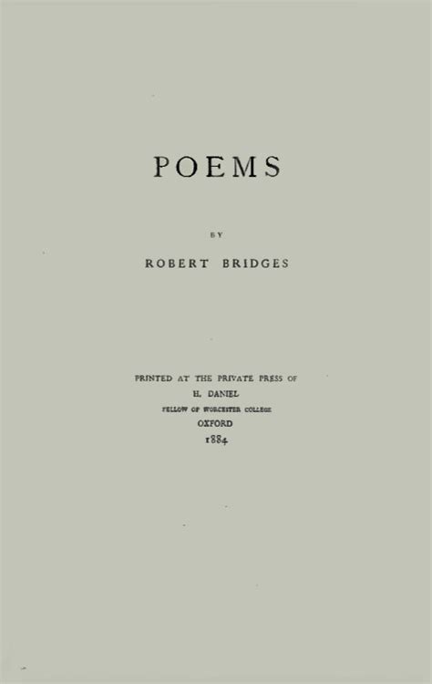 The Project Gutenberg EBook Of Poems By Robert Bridges