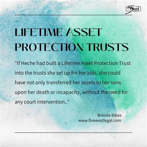 A Lifetime Asset Protection Trust Would Have Been Ideal For Heche Such Trusts Are Not For