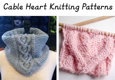 Heart Cable Knitting Patterns - Knitting Free