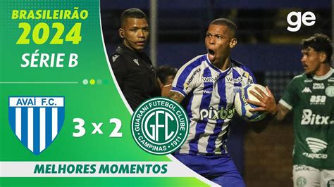 AVAÍ 3 X 2 GUARANI MELHORES MOMENTOS 10ª RODADA DO BRASILEIRÃO