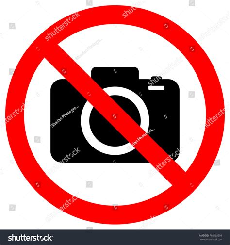 No Cameras Allowed Sign Flat Icon Stock Vector Royalty Free 768865693